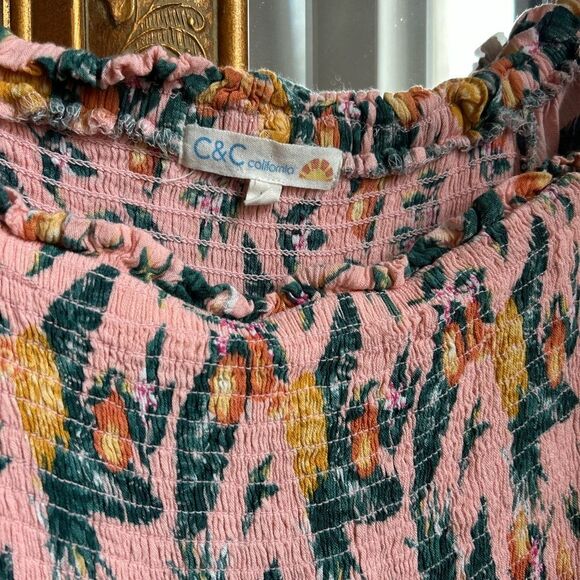 C&C California Pink Pineapple Print Midi Dress - Picture 12 of 16